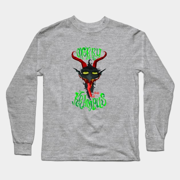 Merry Krampus Long Sleeve T-Shirt by ©®